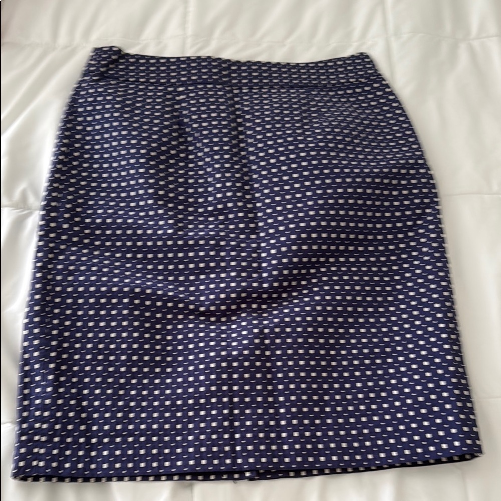 Banana Republic Blue and White Pencil Skirt for Work